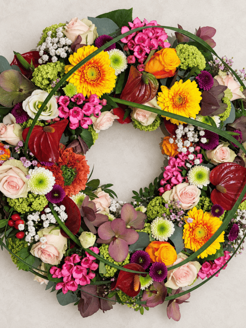Urnenkranz 45cm durchmesser – Floria Blumen Mönchengladbach