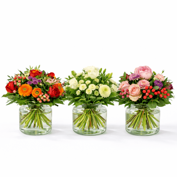 Klassischer Blumenstrauß (rund gebunden) nach Wunsch gestalten – Floria Blumen Mönchengladbach