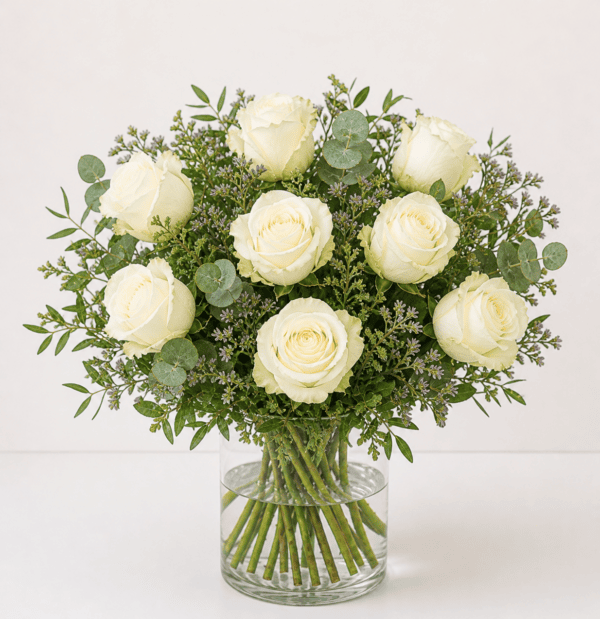 Rosenstrauß weiß kaufen Mönchengladbach | Floria Blumen – Floria Blumen Mönchengladbach